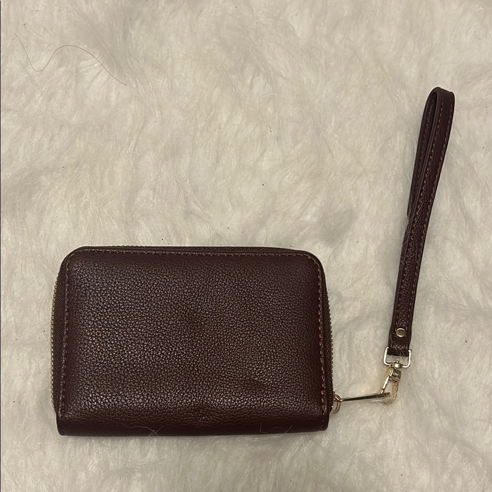 Taylor Brooke Burgandy Wristlet Wallet - Picture 2 of 3